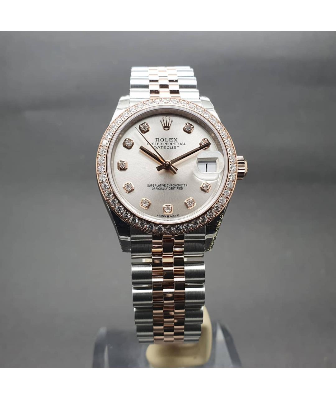 ROLEX Серебряные часы из розового золота, фото 2