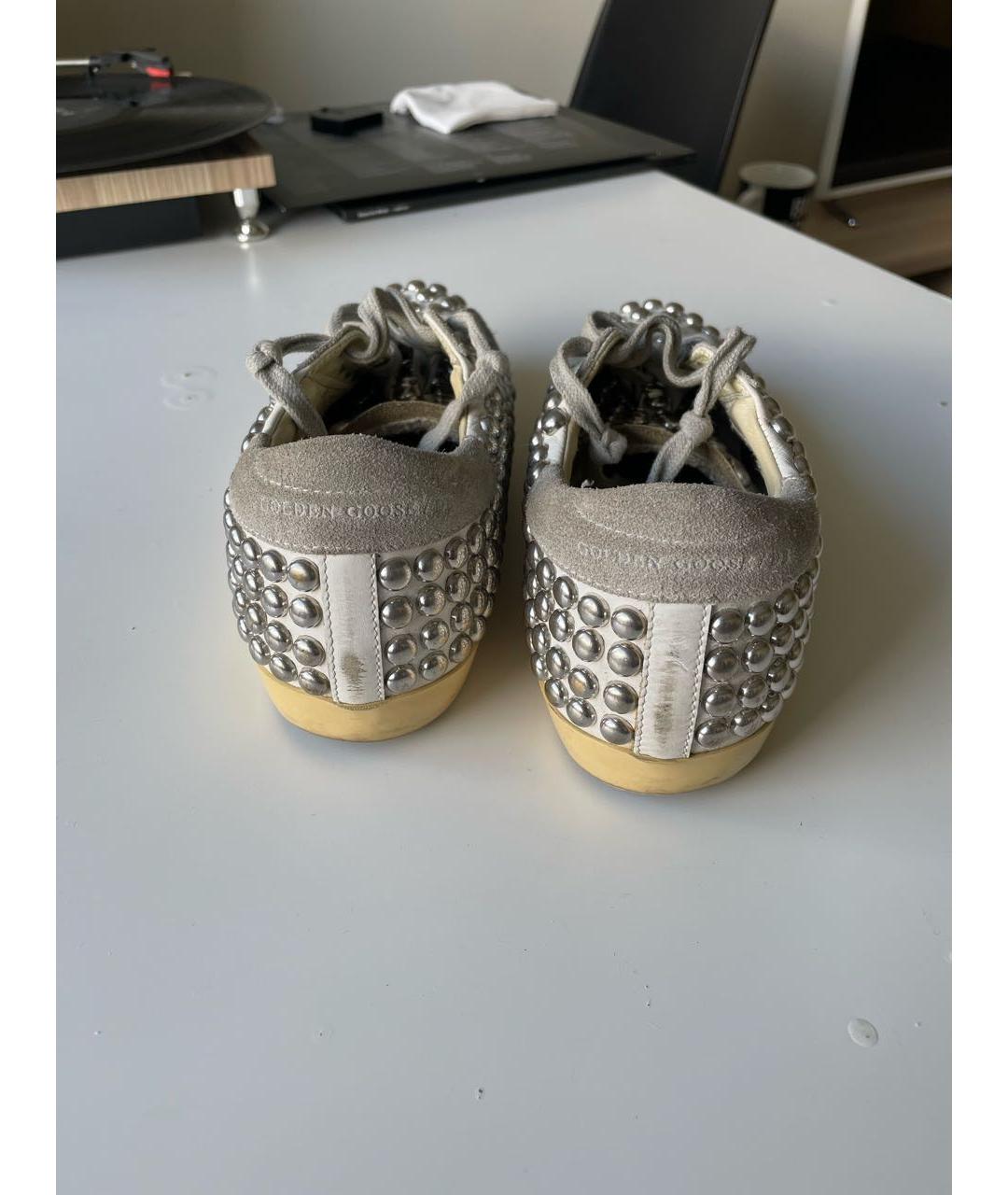 GOLDEN GOOSE DELUXE BRAND Серые кожаные кеды, фото 4