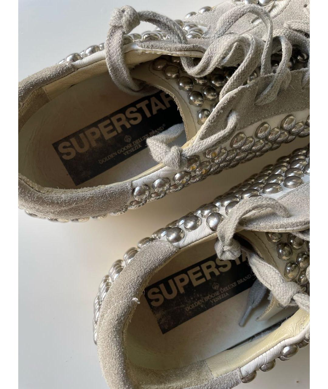GOLDEN GOOSE DELUXE BRAND Серые кожаные кеды, фото 5