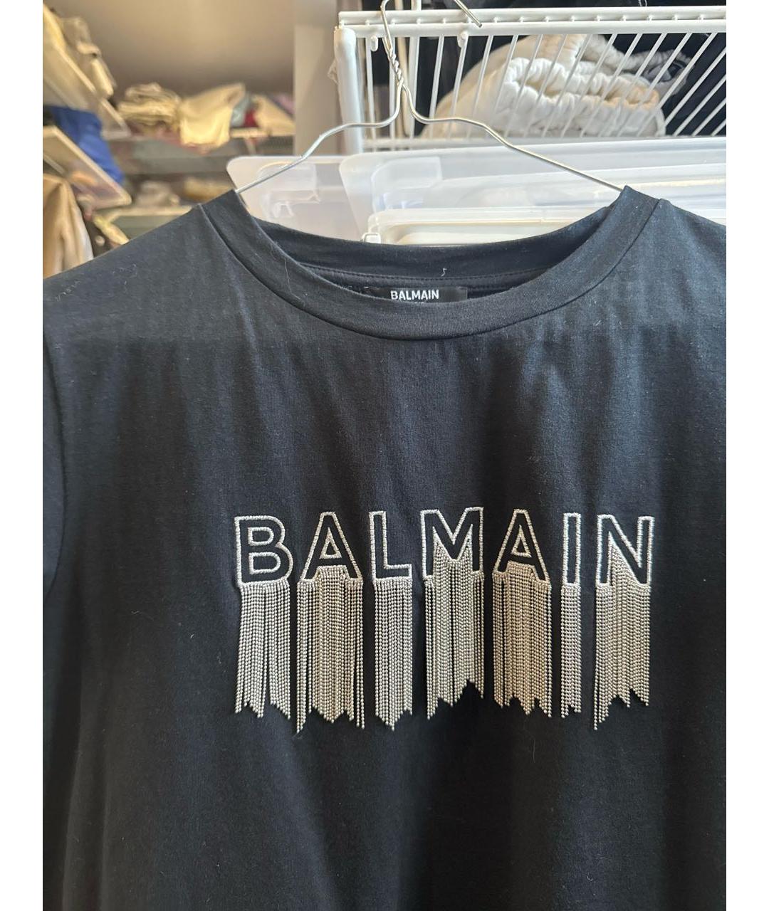 BALMAIN KIDS Черный хлопковый детская футболка / топ, фото 3