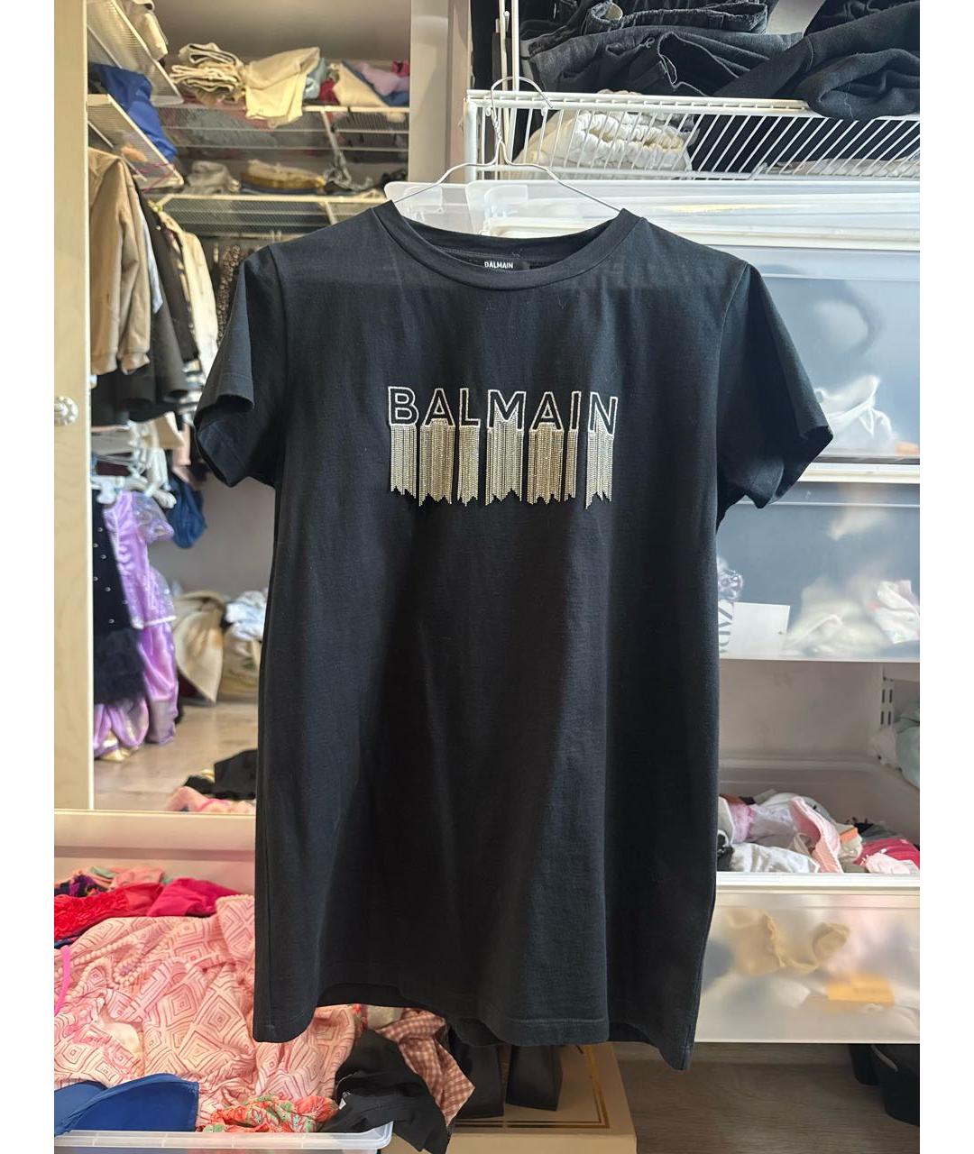BALMAIN KIDS Черный хлопковый детская футболка / топ, фото 6