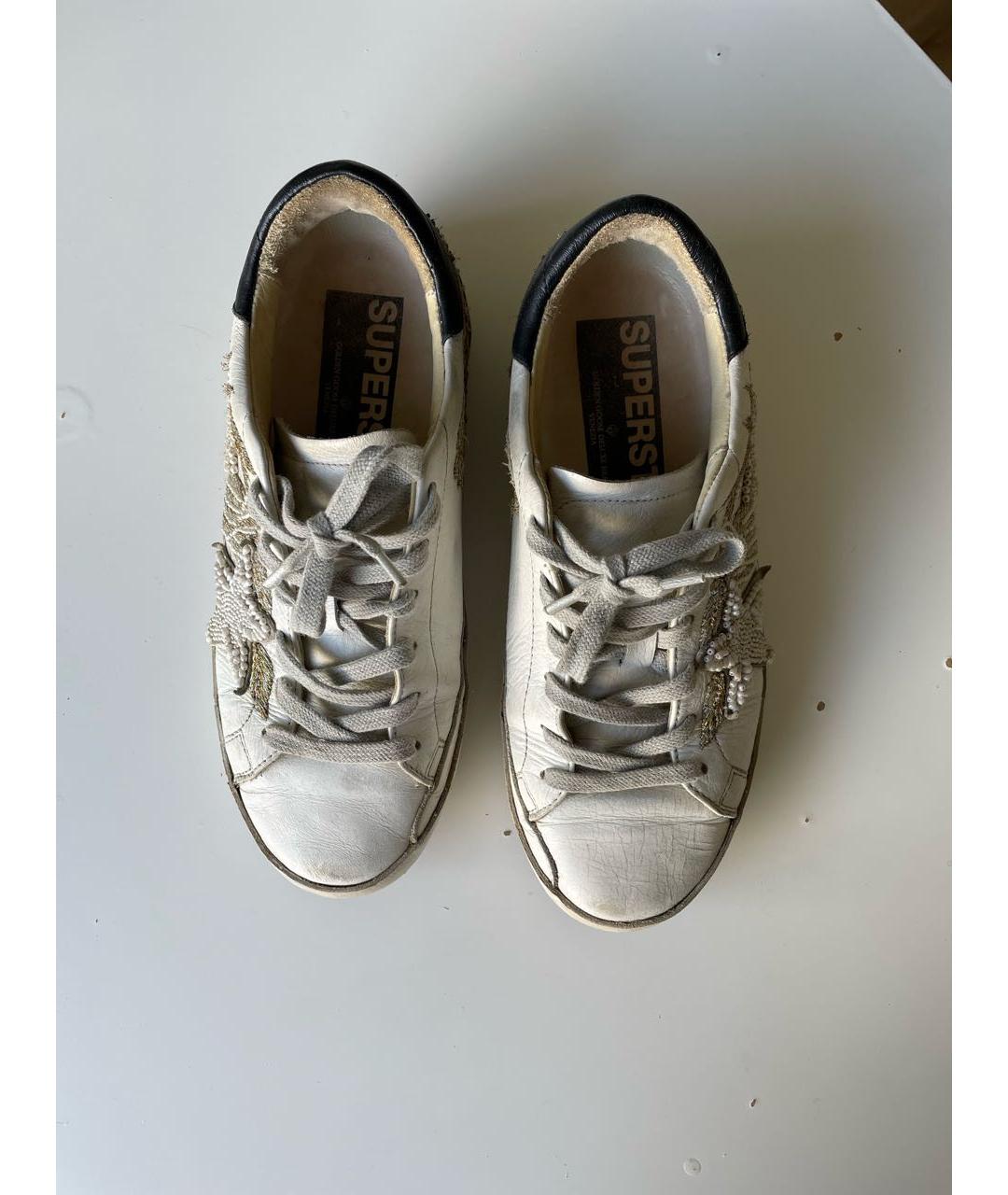 GOLDEN GOOSE DELUXE BRAND Белые кожаные кеды, фото 3