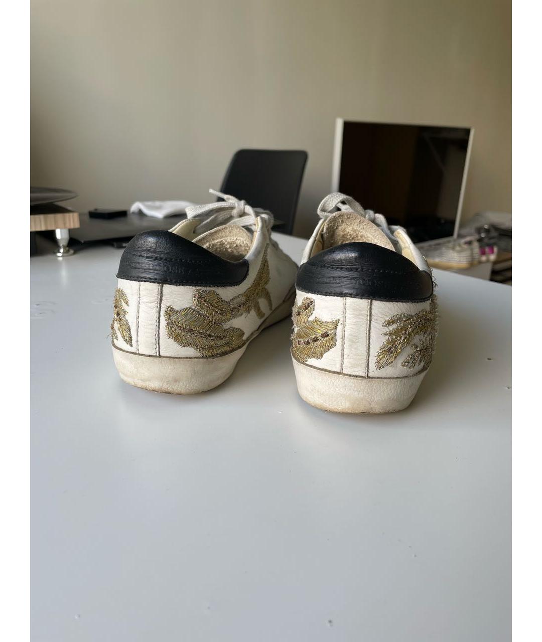 GOLDEN GOOSE DELUXE BRAND Белые кожаные кеды, фото 4