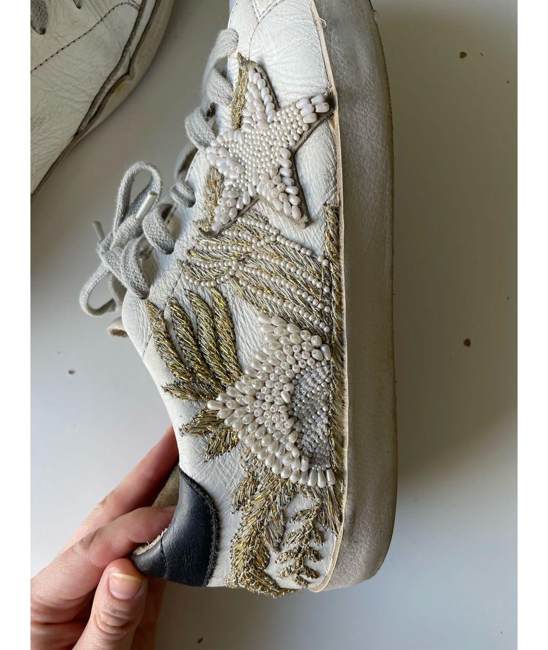 GOLDEN GOOSE DELUXE BRAND Белые кожаные кеды, фото 5