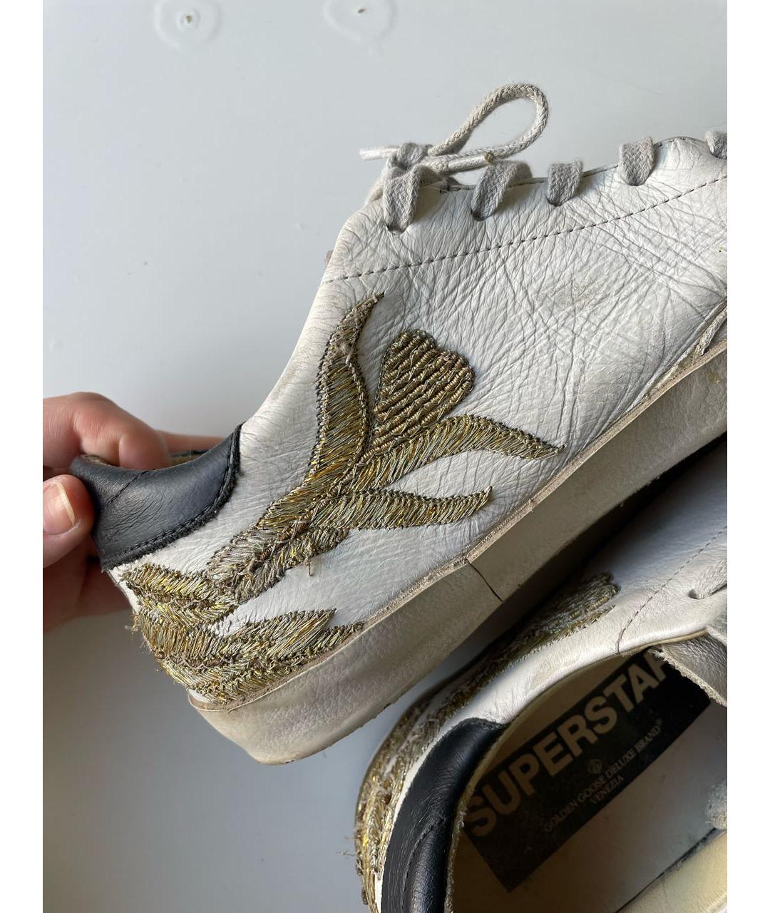 GOLDEN GOOSE DELUXE BRAND Белые кожаные кеды, фото 6