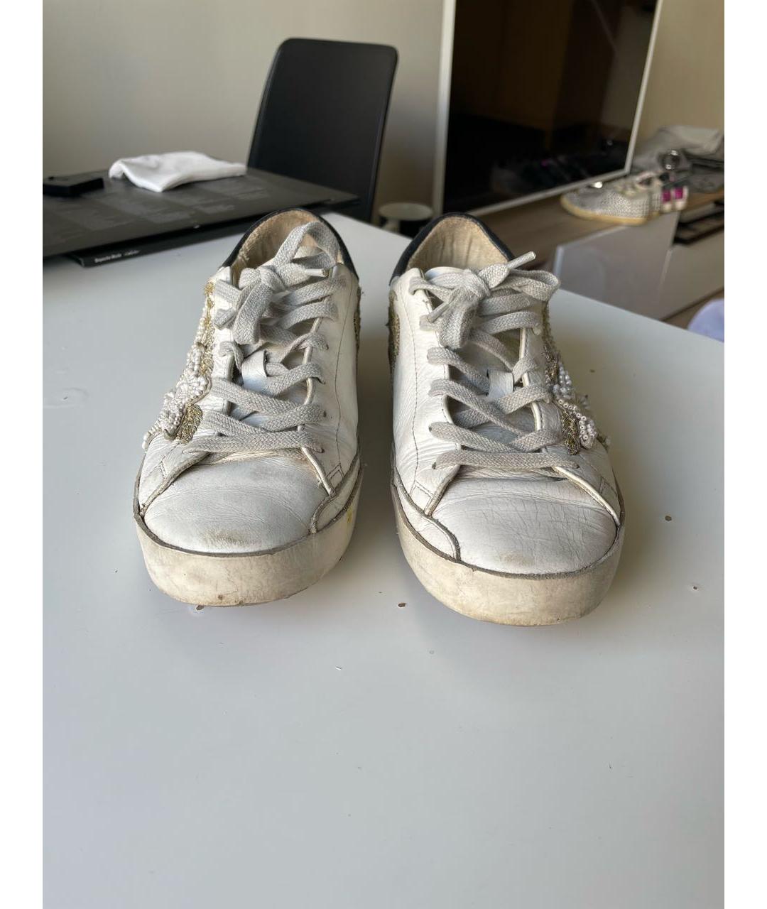 GOLDEN GOOSE DELUXE BRAND Белые кожаные кеды, фото 2