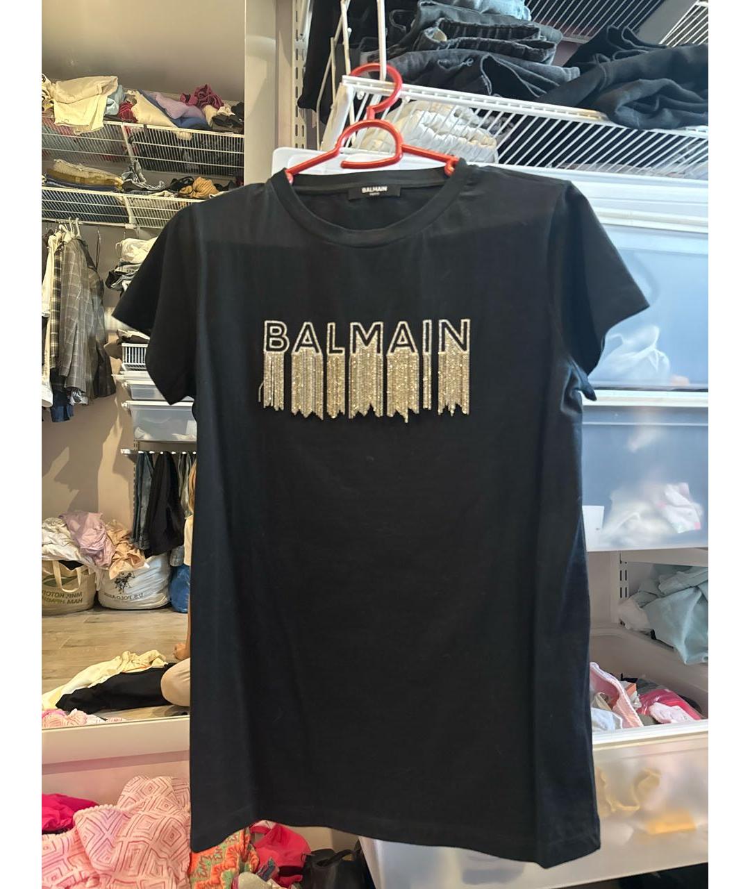 BALMAIN KIDS Черный хлопковый детская футболка / топ, фото 6