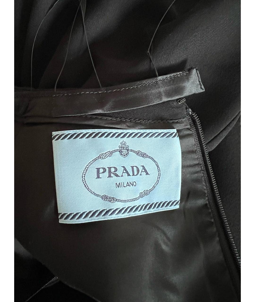 PRADA Черное вискозное вечернее платье, фото 4