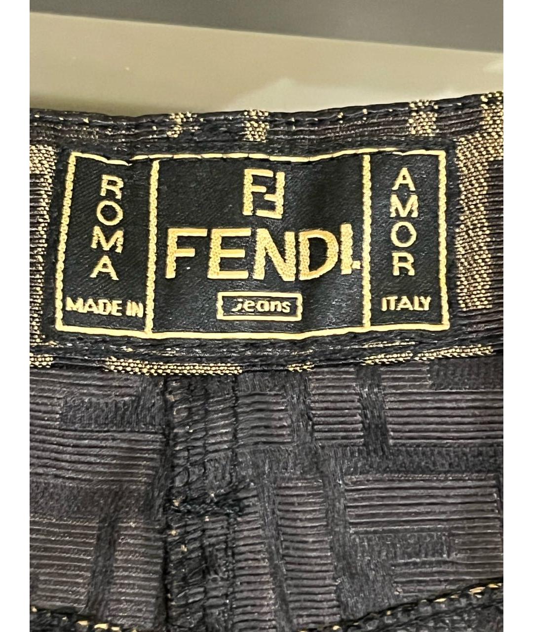 FENDI Коричневая полиамидовая юбка мини, фото 4