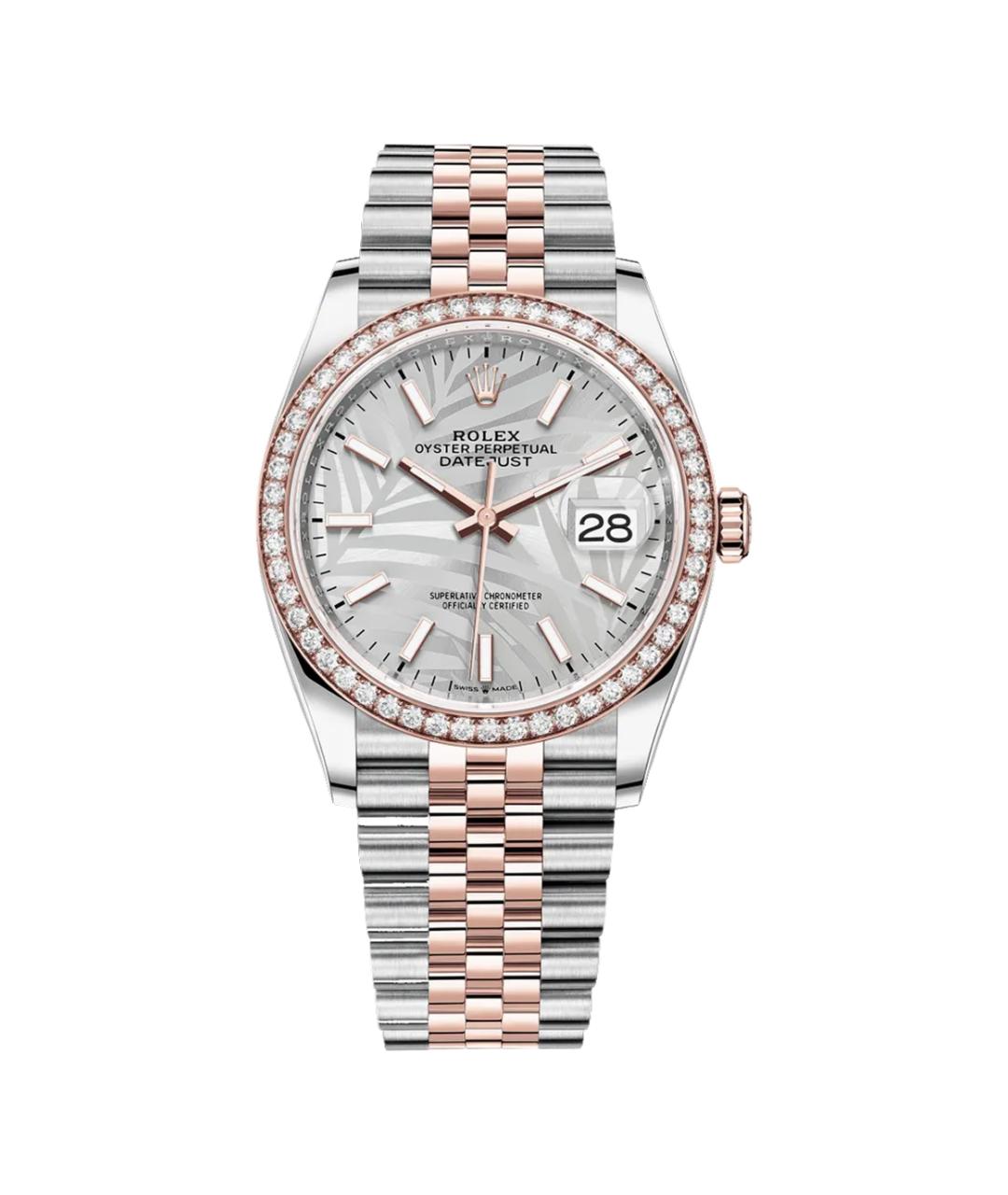 ROLEX Серебряные часы из розового золота, фото 2