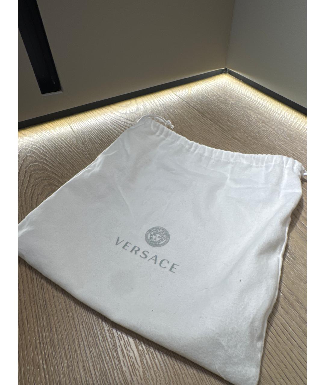 VERSACE Черная синтетическая сумка на плечо, фото 6