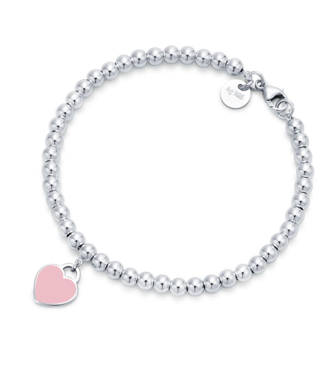 TIFFANY&CO Розовый серебряный браслет, фото 1