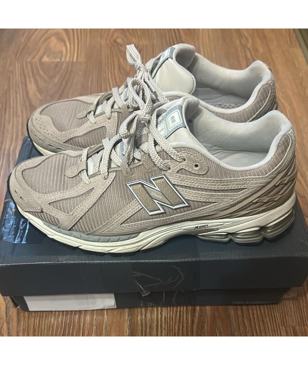 NEW BALANCE Бежевые текстильные низкие кроссовки / кеды, фото 2