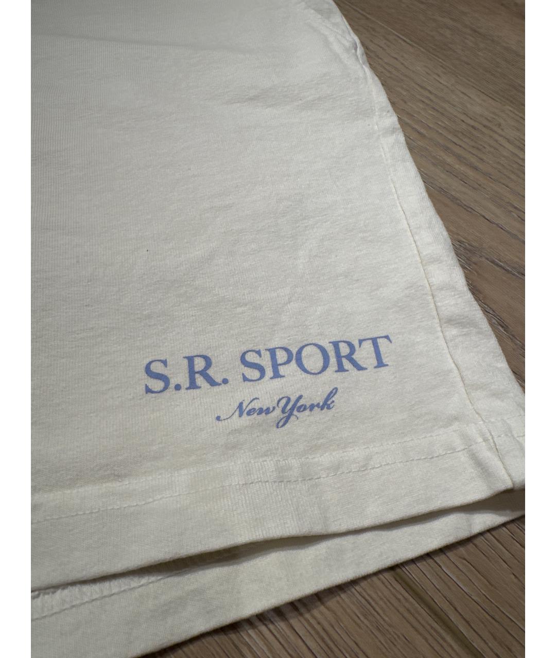 SPORTY AND RICH Бежевые хлопковые шорты, фото 4