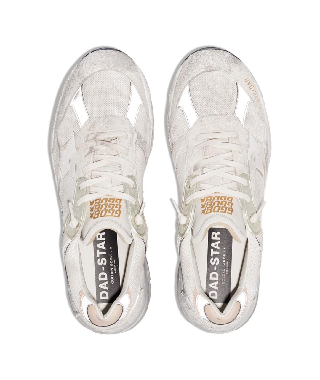 GOLDEN GOOSE DELUXE BRAND Белые замшевые низкие кроссовки / кеды, фото 2