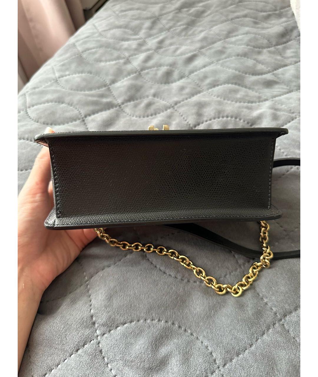 FURLA Черная кожаная сумка через плечо, фото 8