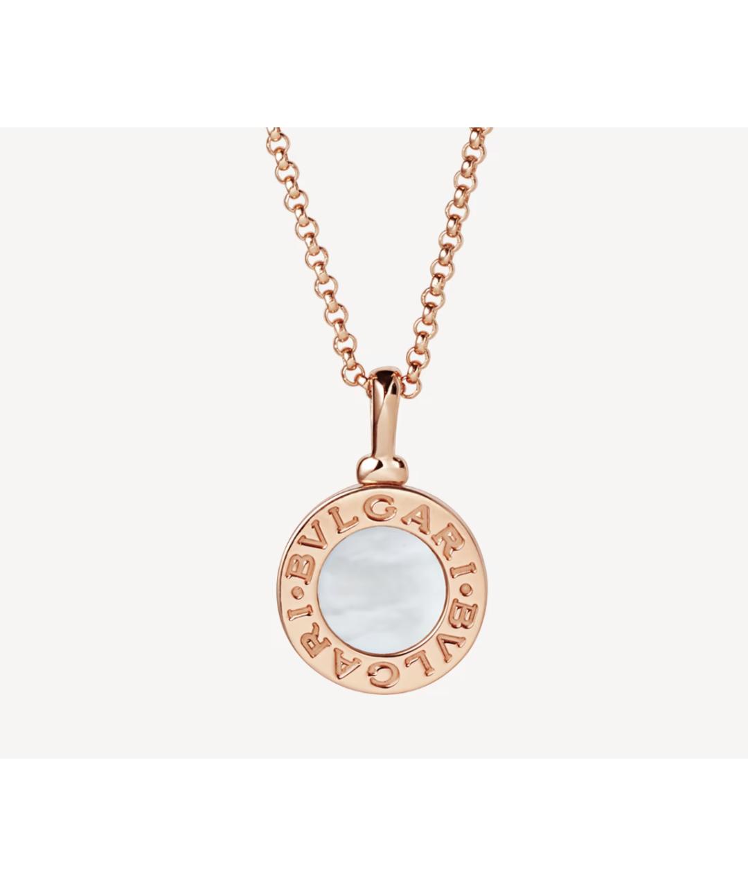 BVLGARI Белая подвеска из розового золота, фото 6
