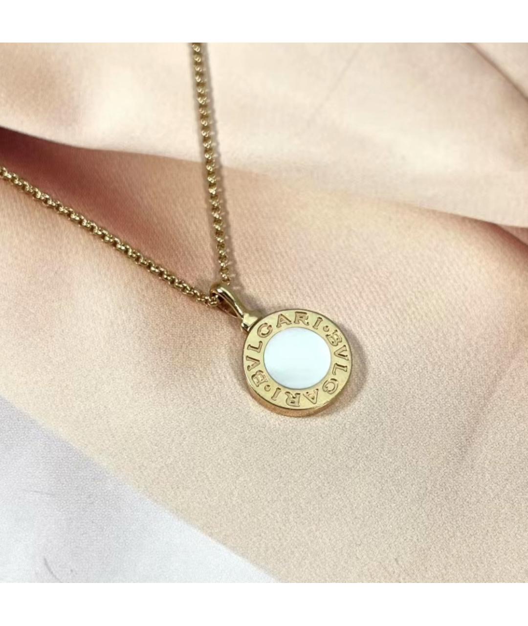 BVLGARI Белая подвеска из розового золота, фото 4