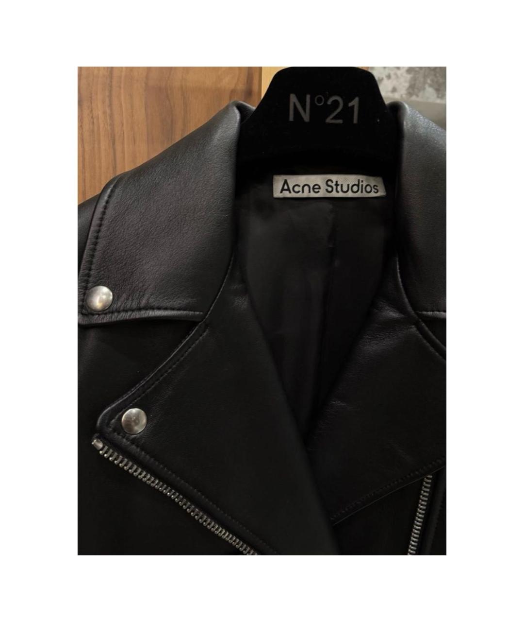 ACNE STUDIOS Черная кожаная куртка, фото 3