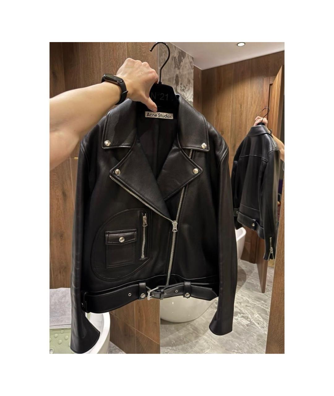 ACNE STUDIOS Черная кожаная куртка, фото 8