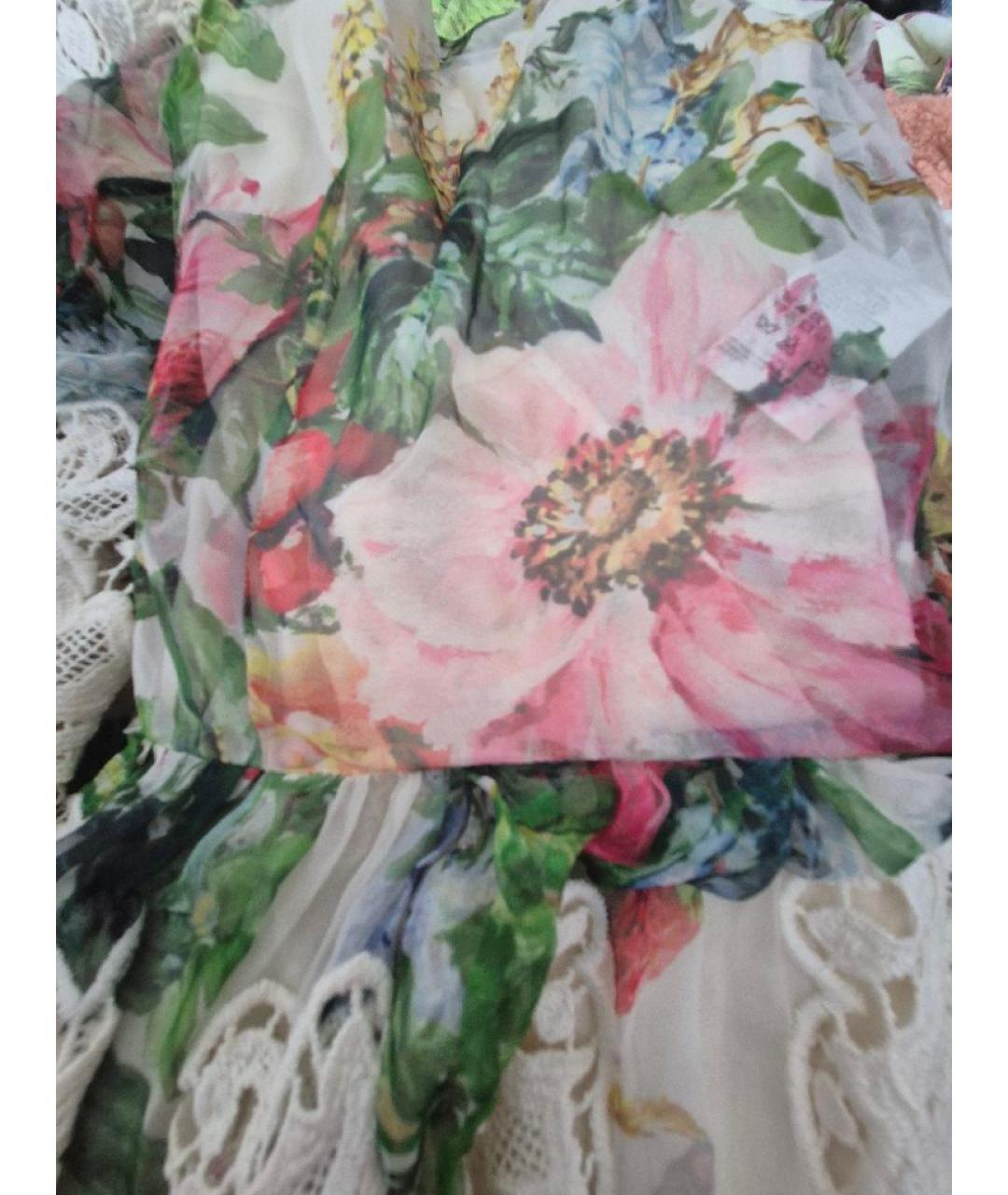 DOLCE&GABBANA Мульти шелковое коктейльное платье, фото 4