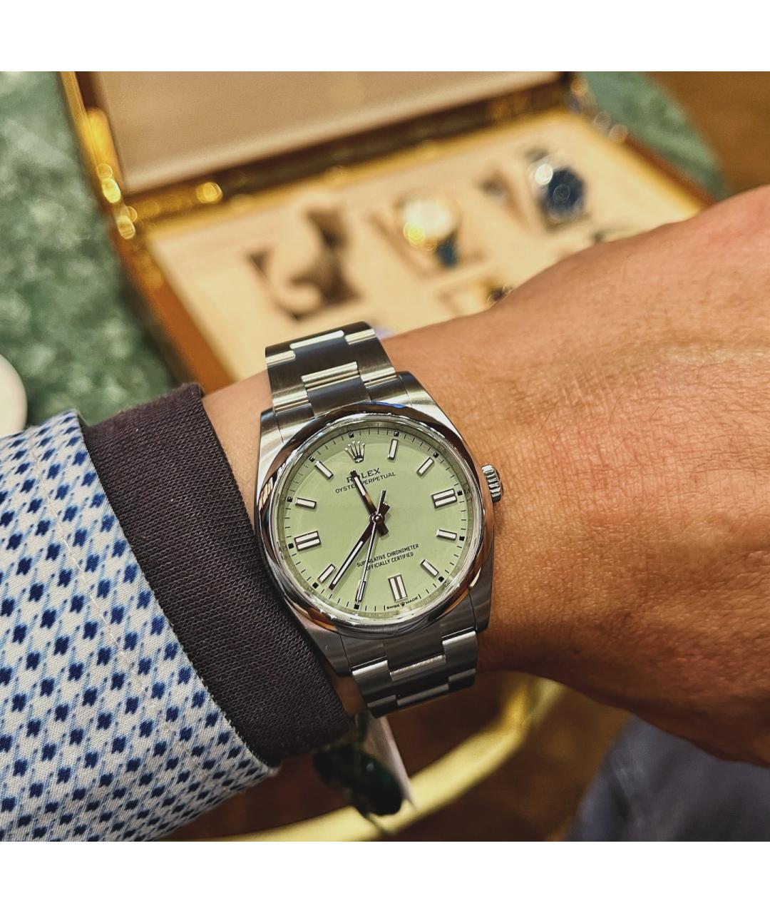 ROLEX Зеленые часы, фото 6