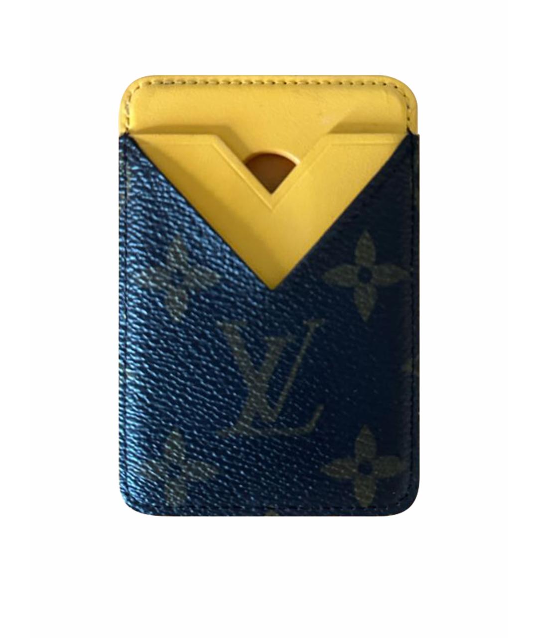 LOUIS VUITTON Желтый кожаный кардхолдер, фото 6