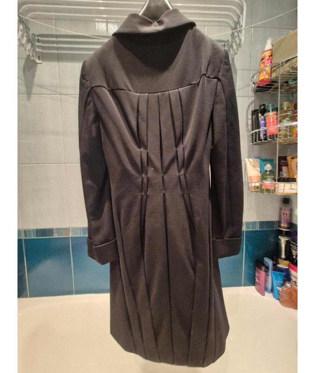 MOSCHINO Черное пальто, фото 2