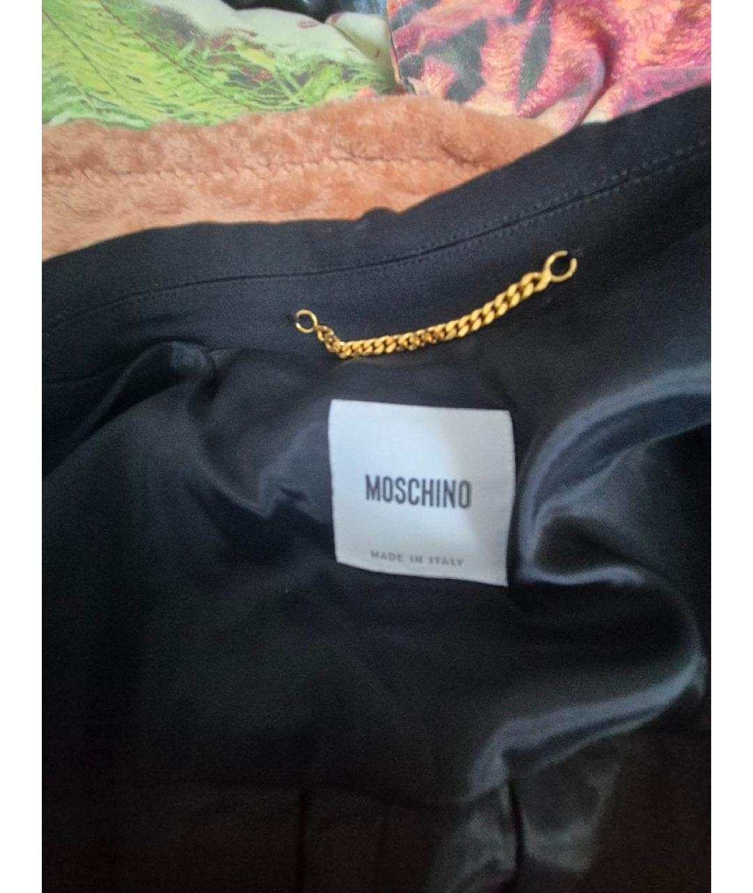 MOSCHINO Черное пальто, фото 3