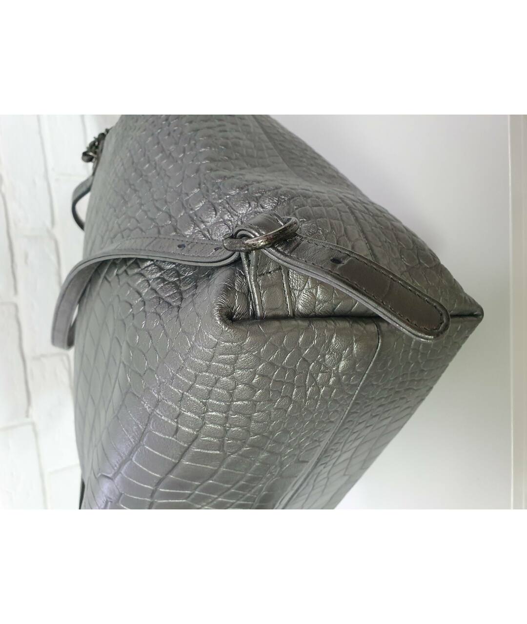 CHANEL PRE-OWNED Серебрянный кожаный рюкзак, фото 5
