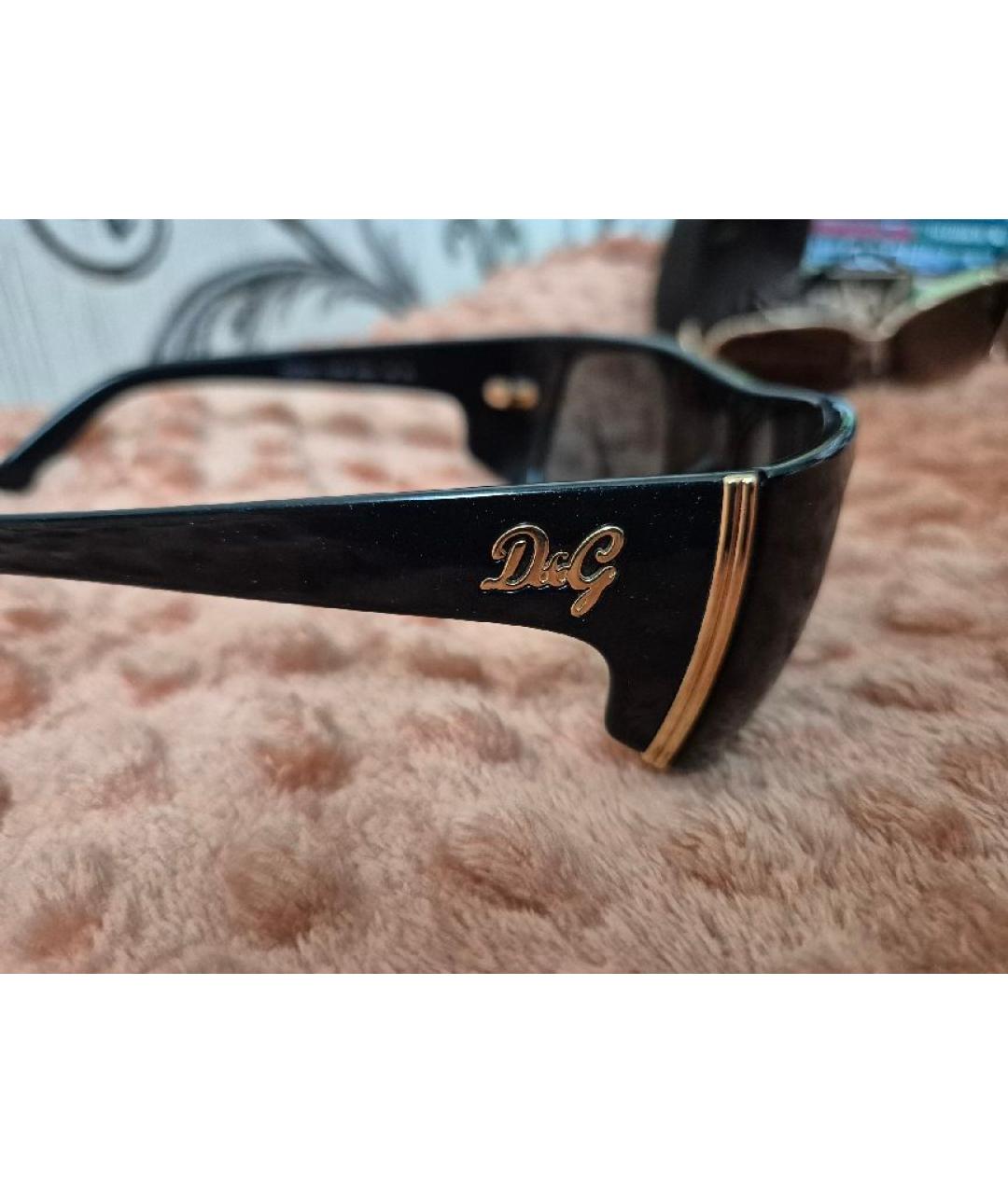 DOLCE&GABBANA Коричневые пластиковые солнцезащитные очки, фото 3