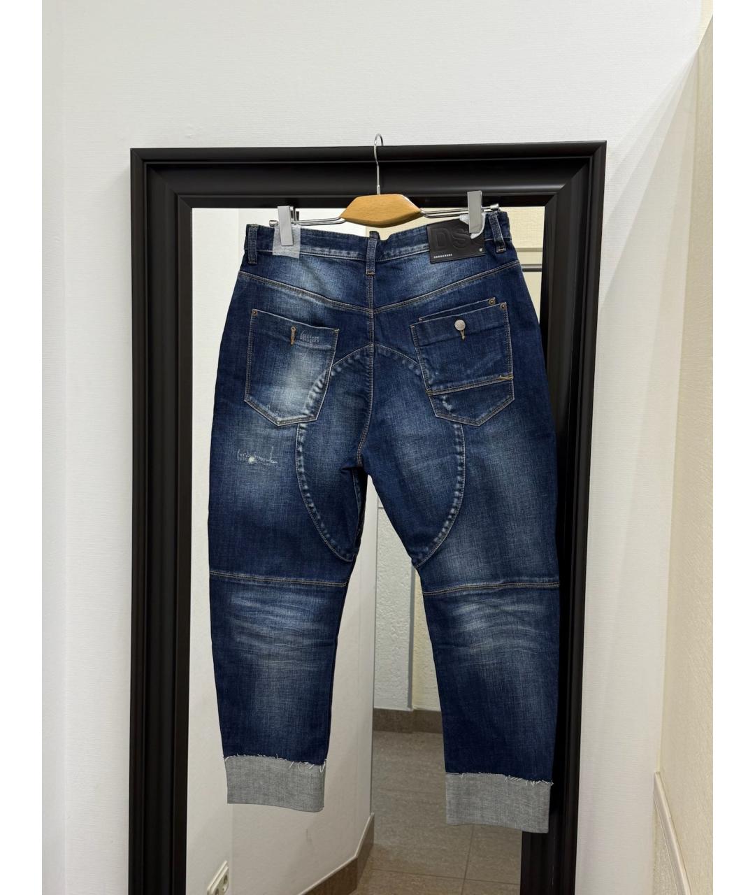 DSQUARED2 Синие хлопко-эластановые джинсы, фото 2