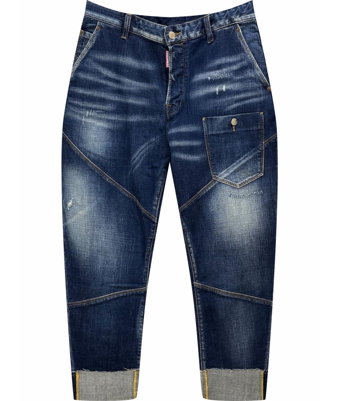 DSQUARED2 Синие хлопко-эластановые джинсы, фото 1