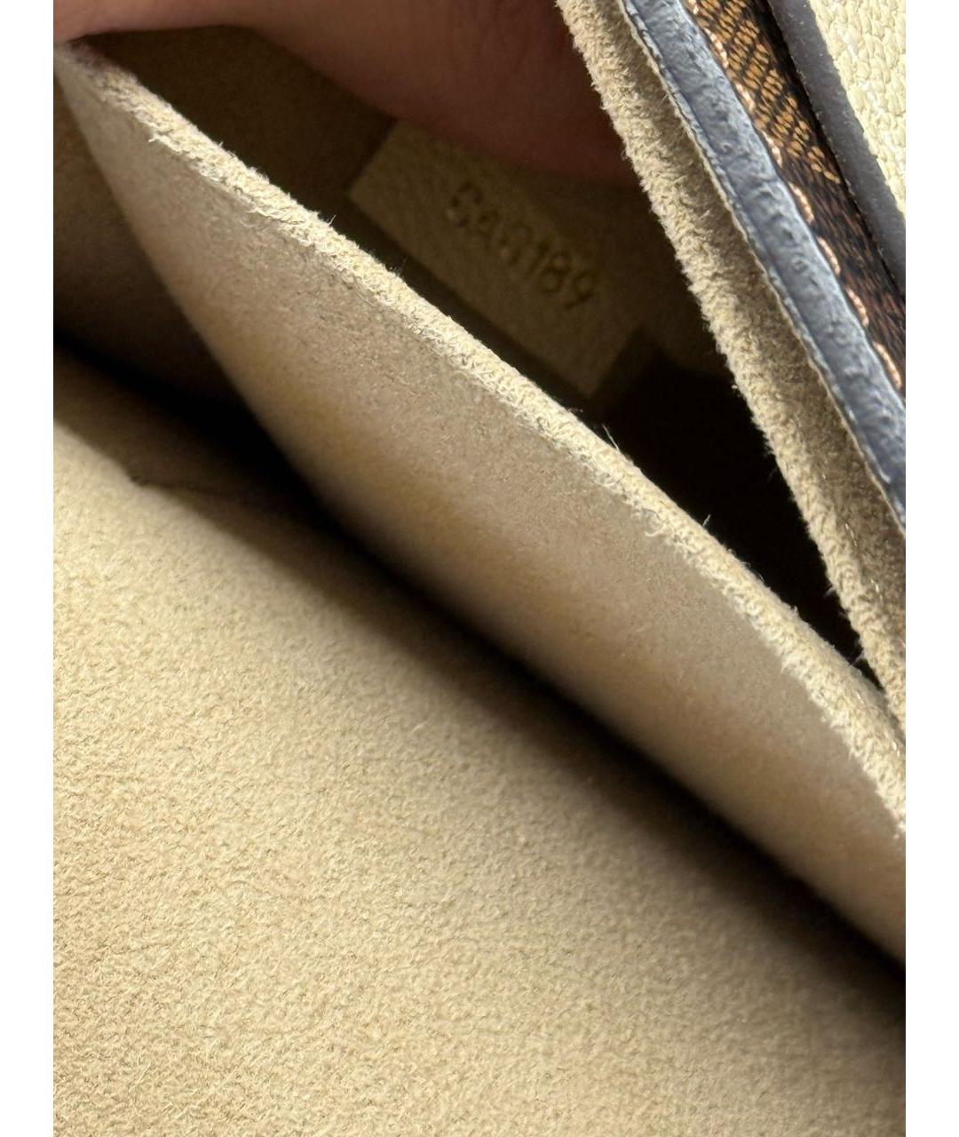 LOUIS VUITTON Коричневая кожаная сумка через плечо, фото 4