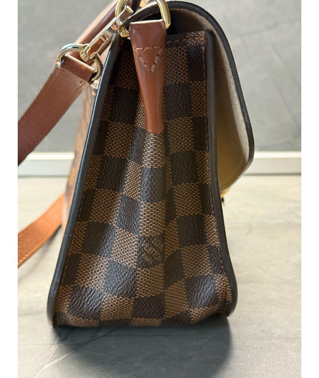 LOUIS VUITTON Коричневая кожаная сумка через плечо, фото 2