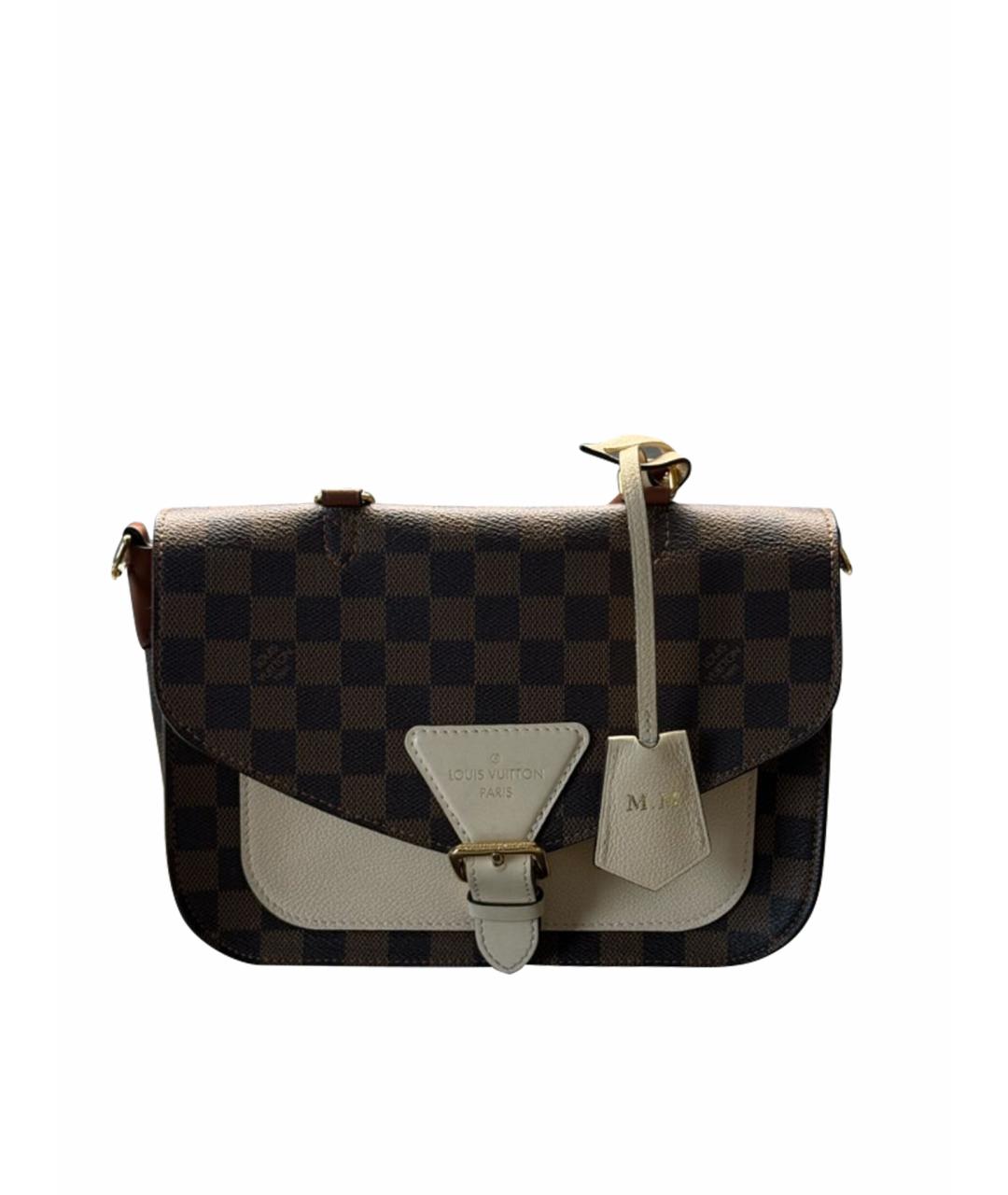 LOUIS VUITTON Коричневая кожаная сумка через плечо, фото 1