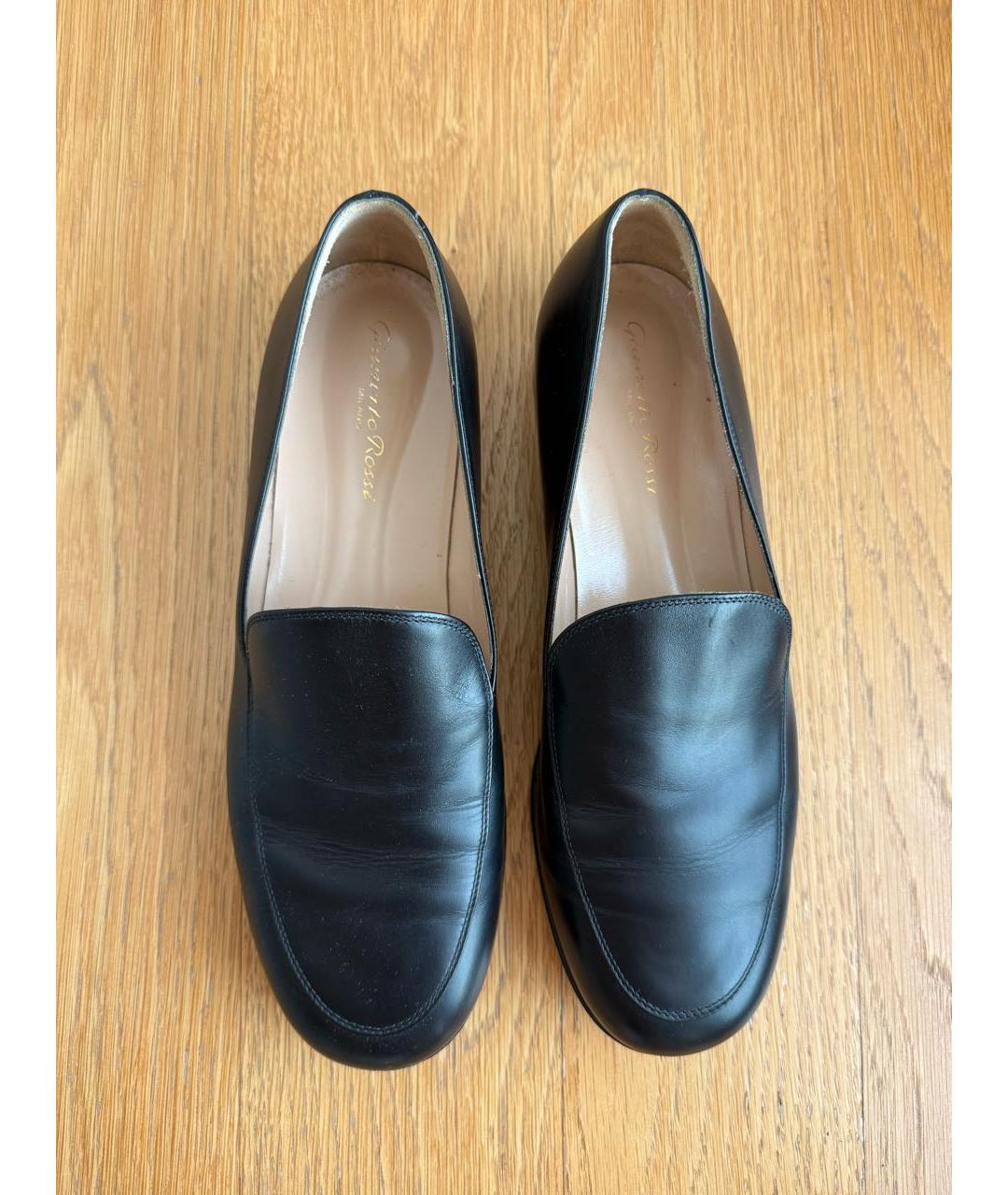 GIANVITO ROSSI Черные кожаные лоферы, фото 3