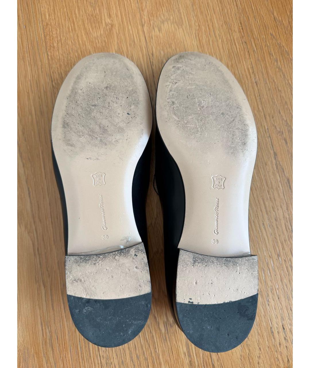 GIANVITO ROSSI Черные кожаные лоферы, фото 7
