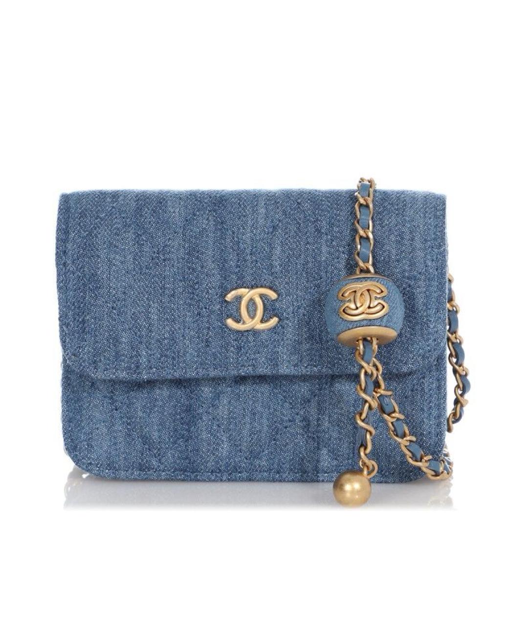 CHANEL Синяя поясная сумка, фото 3