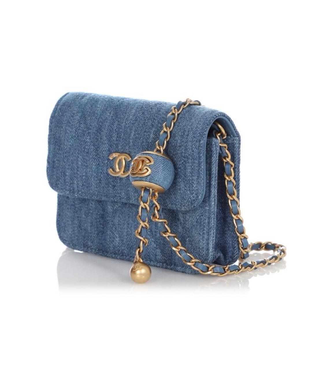 CHANEL Синяя поясная сумка, фото 5
