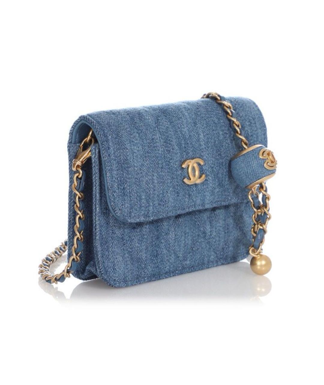 CHANEL Синяя поясная сумка, фото 4