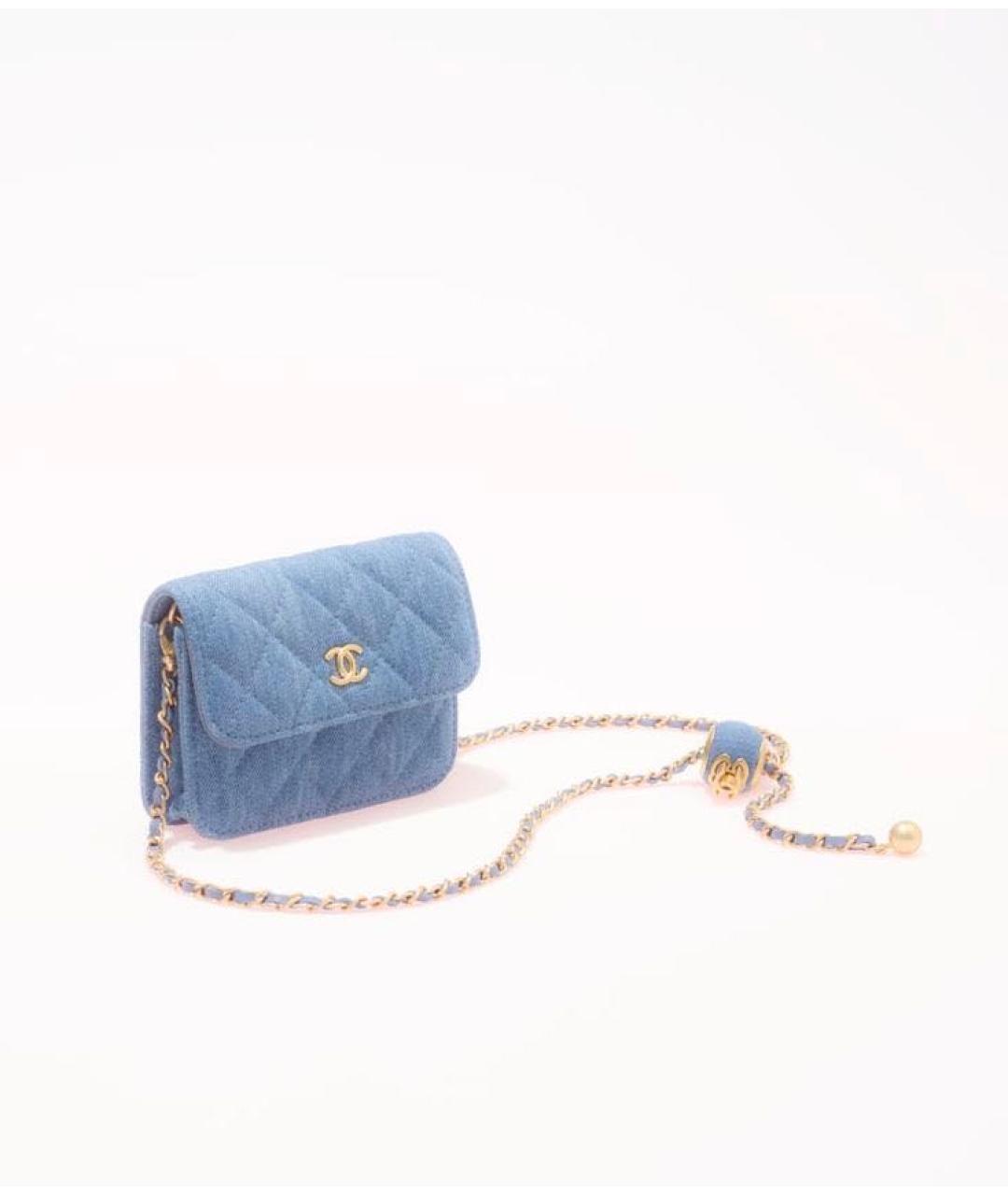 CHANEL Синяя поясная сумка, фото 2