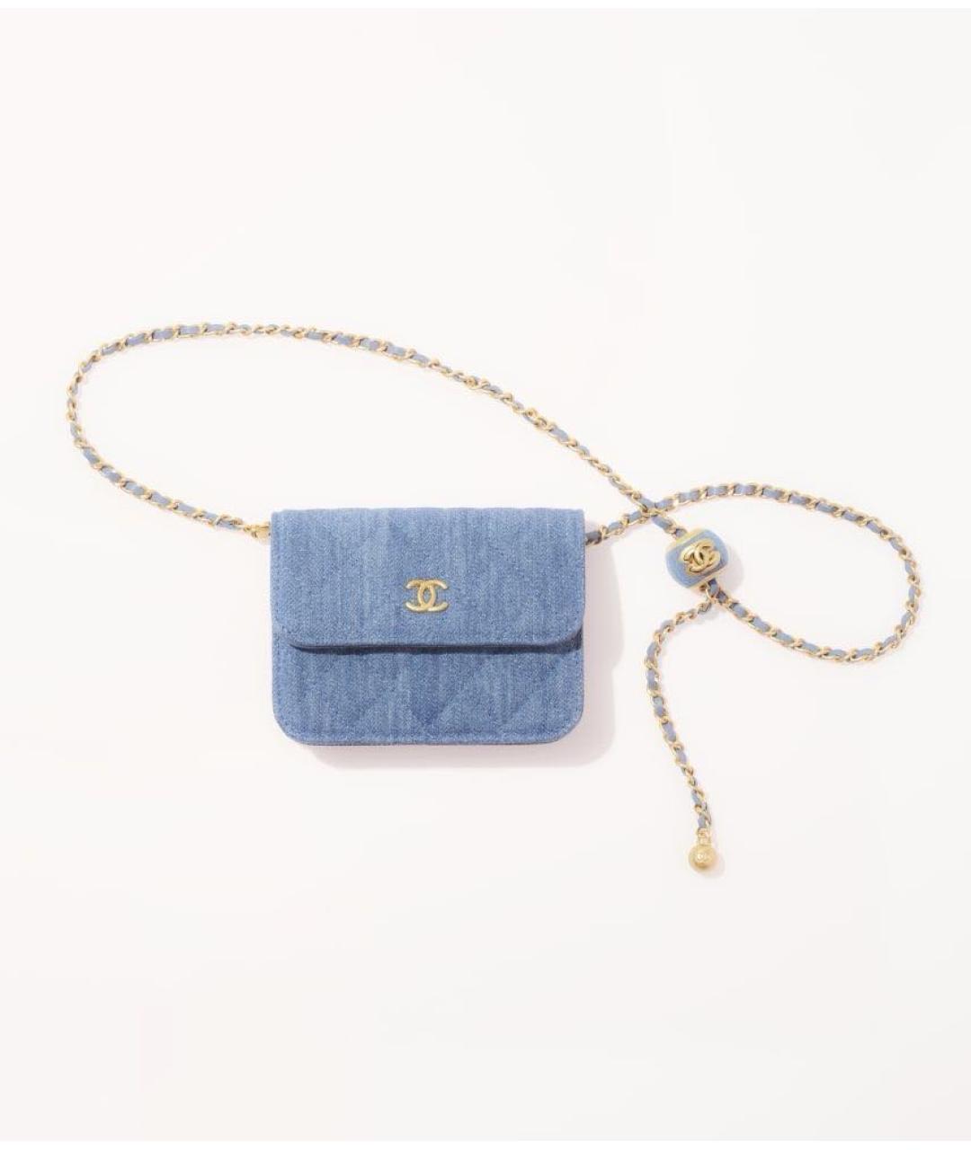 CHANEL Синяя поясная сумка, фото 9