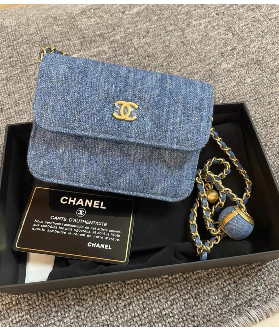 CHANEL Синяя поясная сумка, фото 8
