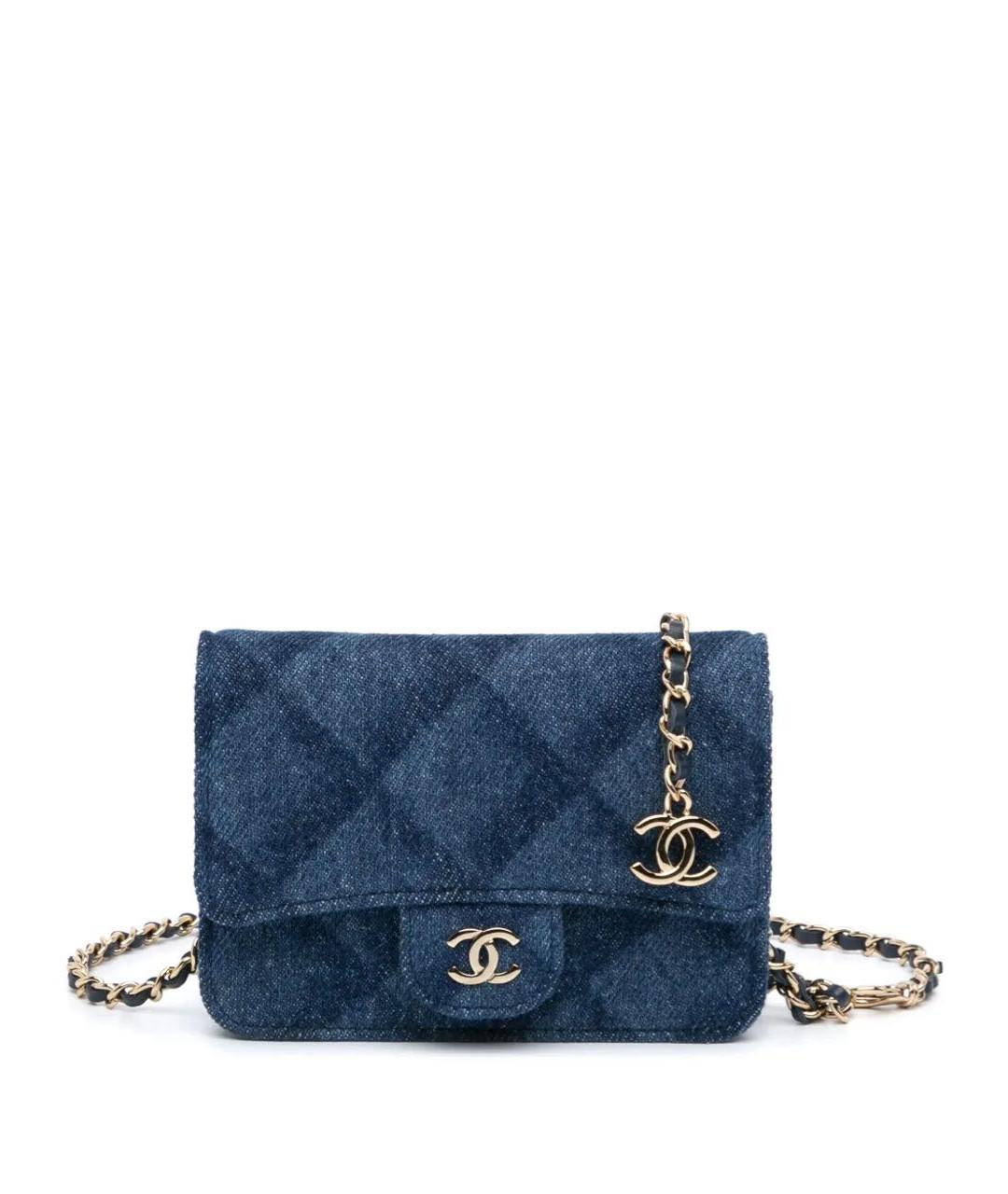 CHANEL Синяя поясная сумка, фото 3