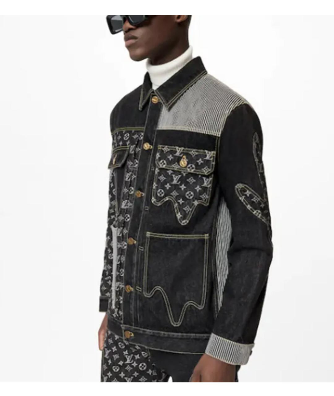 LOUIS VUITTON Черная хлопковая куртка, фото 8