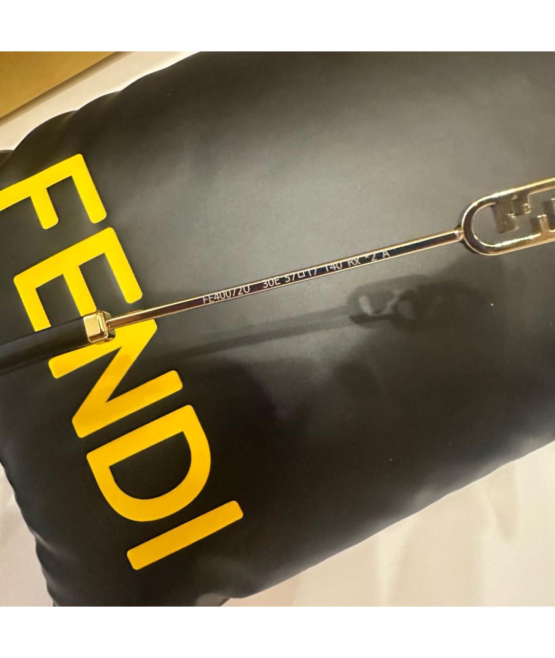 FENDI Коричневые металлические солнцезащитные очки, фото 6
