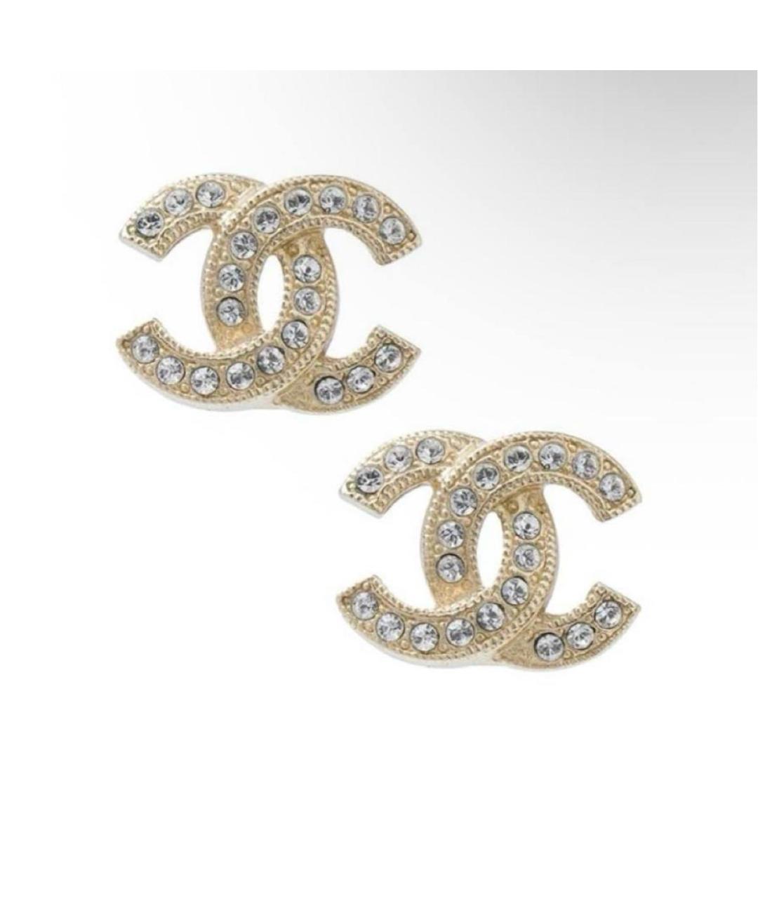 CHANEL Золотые металлические серьги, фото 5