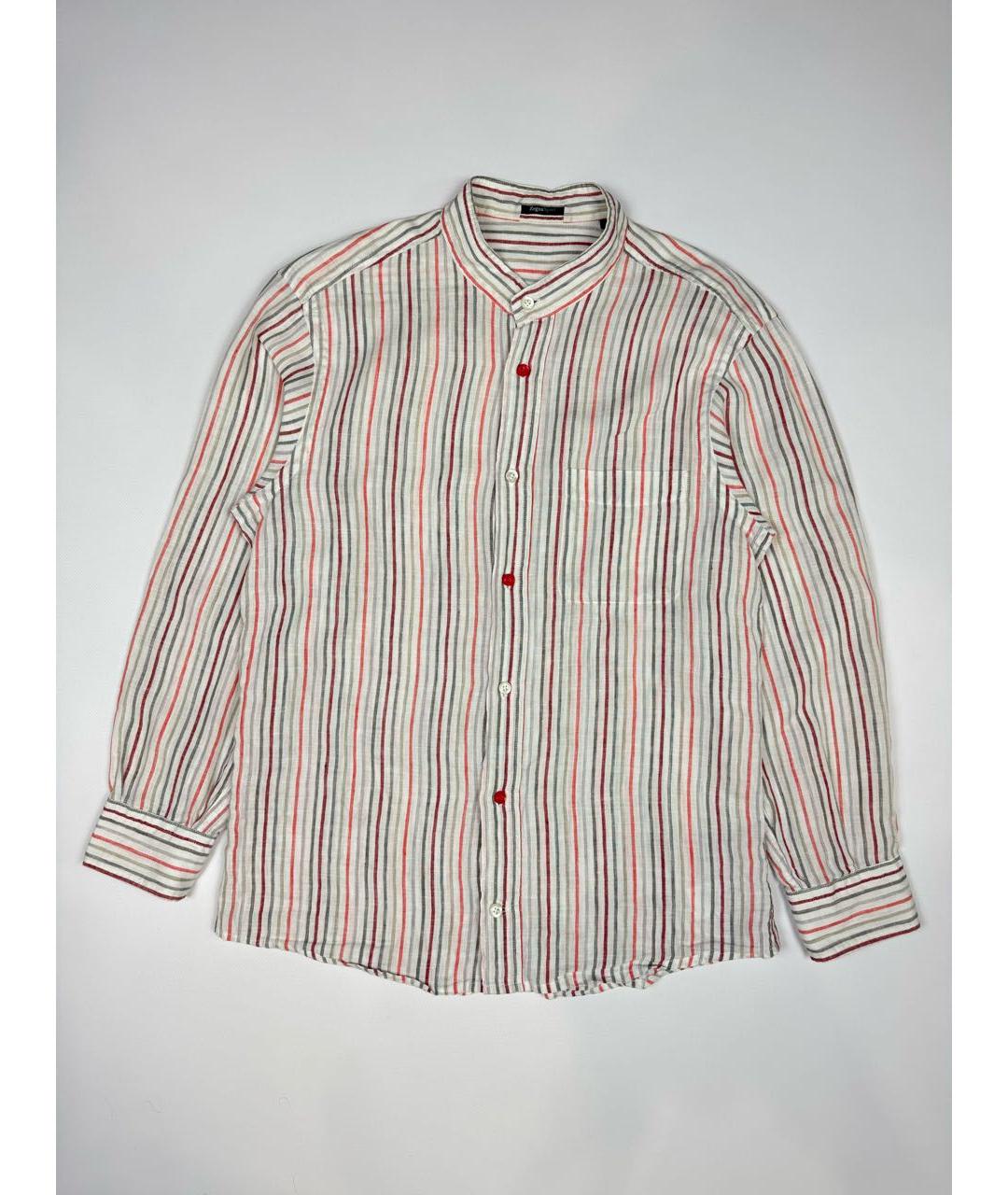 ZEGNA SPORT Белая льняная кэжуал рубашка, фото 9