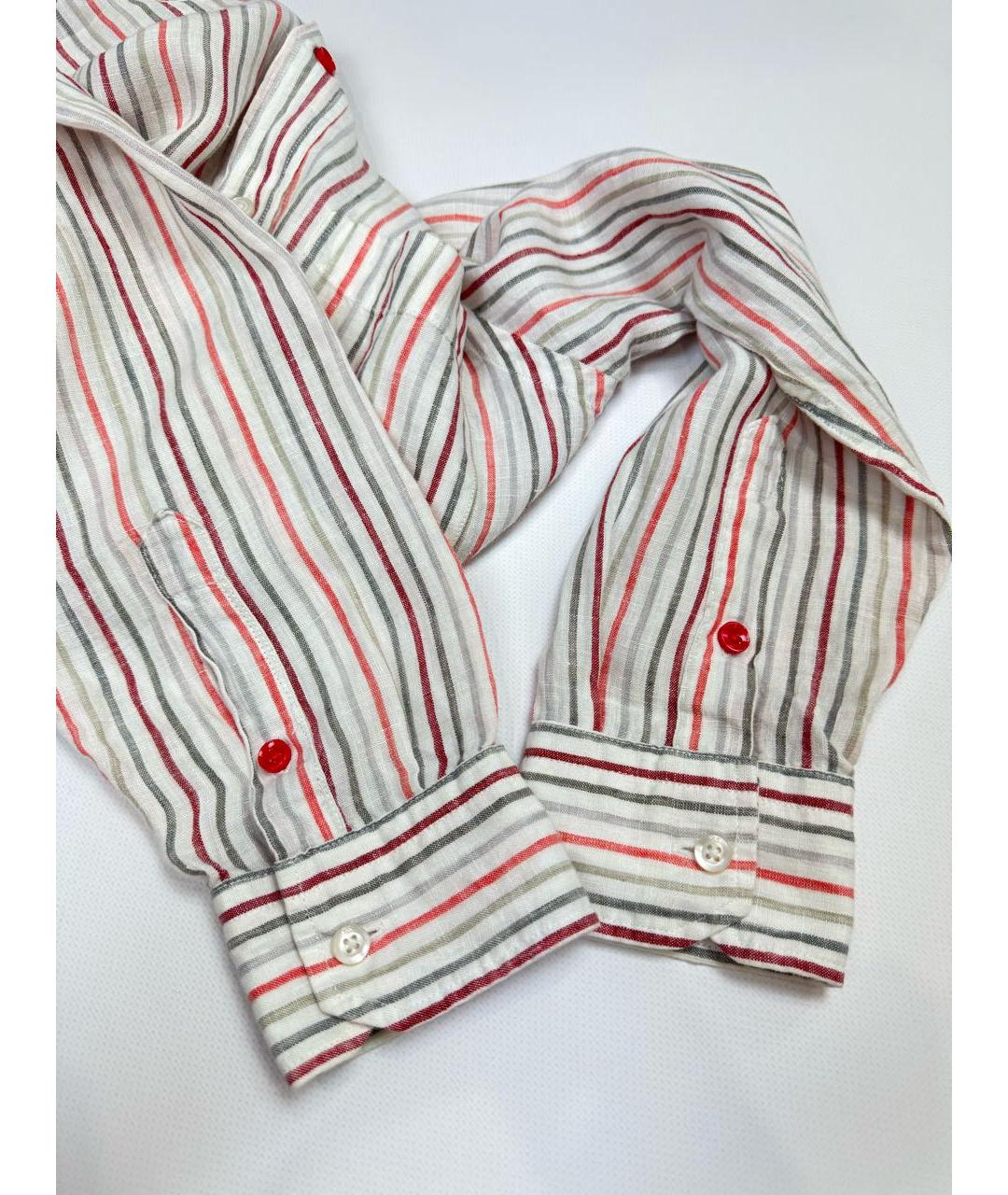 ZEGNA SPORT Белая льняная кэжуал рубашка, фото 4